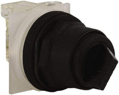 Schneider Electric - 30mm Mount Hole, 2 Position, Knob and Pushbutton Operated, Selector Switch - Black, Maintained (MA), Anticorrosive, Weatherproof, Dust and Oil Resistant - Eagle Tool & Supply