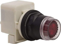 Schneider Electric - 30mm Mount Hole, Extended Straight, Pushbutton Switch Only - Red Pushbutton, Momentary (MO) - Eagle Tool & Supply