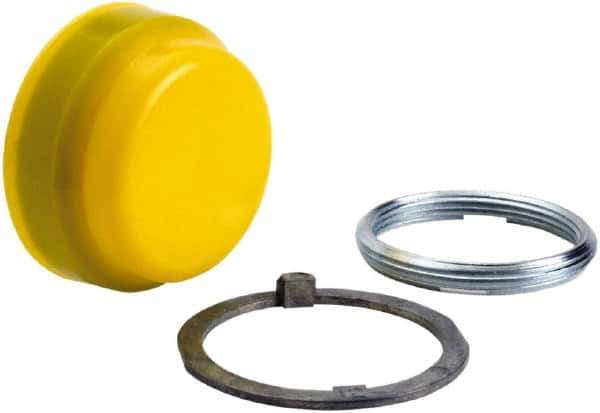 Schneider Electric - Pushbutton Switch Boot - Yellow, Round Button, Nonilluminated - Eagle Tool & Supply