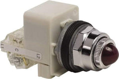 Schneider Electric - 120 VAC Red Lens Indicating Light - Screw Clamp Connector - Eagle Tool & Supply