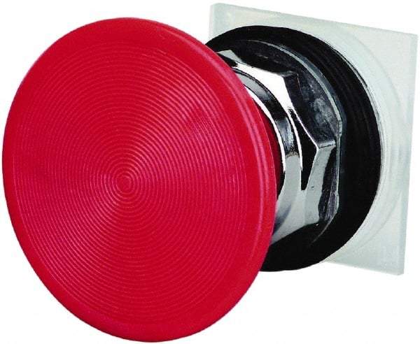 Schneider Electric - 30mm Mount Hole, Extended Straight, Pushbutton Switch Only - Red Pushbutton, Momentary (MO) - Eagle Tool & Supply