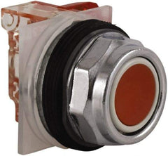 Schneider Electric - 30mm Mount Hole, Extended Straight, Pushbutton Switch with Contact Block - Red Pushbutton, Momentary (MO) - Eagle Tool & Supply