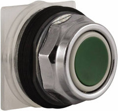 Schneider Electric - 30mm Mount Hole, Extended Straight, Pushbutton Switch Only - Green Pushbutton, Momentary (MO) - Eagle Tool & Supply