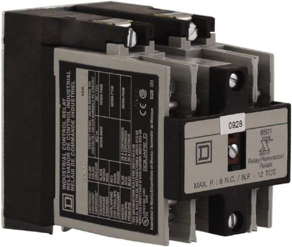 Square D - 4 Pole, 4NO, 208 VAC at 60 Hz Control Relay - Panel Mount - Eagle Tool & Supply