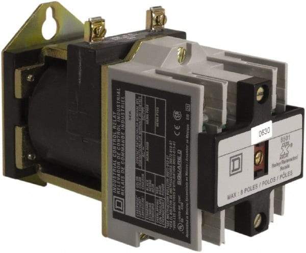 Square D - 2NO, 600 VAC Control Relay - Panel Mount - Eagle Tool & Supply