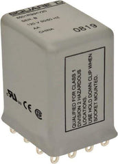 Square D - Electromechanical Plug-in General Purpose Relay - 5 Amp at 240 VAC, 4PDT, 24 VDC - Eagle Tool & Supply