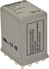 Square D - Electromechanical Plug-in General Purpose Relay - 5 Amp at 240 VAC, 4PDT, 120 VAC at 50/60 Hz - Eagle Tool & Supply