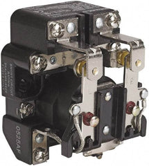 Square D - 1-1/2 hp, 10 VA Power Rating, Electromechanical Screw Clamp General Purpose Relay - 40 at 277 VAC & 5 at 600 V, DPDT, 120 VAC at 50/60 Hz, 63.6mm Wide x 58.8mm High x 79.4mm Deep - Eagle Tool & Supply