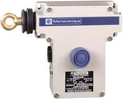 Telemecanique Sensors - 10 Amp, NO/NC Configuration, Left Hand Operation, Rope Operated Limit Switch - Pushbutton Reset, Rope Pull, No Pilot Light, 300 VAC - Eagle Tool & Supply