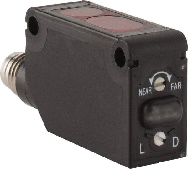 Telemecanique Sensors - M8 Connector, 1m Nominal Distance, Shock and Vibration Resistant, Diffused Photoelectric Sensor - 12 to 24 VDC, PBT, 11mm Long x 11mm Wide x 33mm High - Eagle Tool & Supply