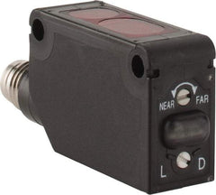 Telemecanique Sensors - M8 Connector, 1m Nominal Distance, Shock and Vibration Resistant, Diffused Photoelectric Sensor - 12 to 24 VDC, PBT, 11mm Long x 11mm Wide x 33mm High - Eagle Tool & Supply