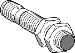 Telemecanique Sensors - NPN, PNP, NC, 8mm Detection, Cylinder, Inductive Proximity Sensor - 2 Wires, IP67, IP69, 12 to 48 VDC, M18x1 Thread, 74mm Long - Eagle Tool & Supply