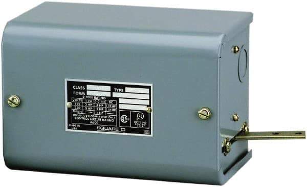 Square D - 1 NEMA Rated, DPST-DB, Float Switch Pressure and Level Switch - 575 VAC, Line-Load-Load-Line Terminal - Eagle Tool & Supply