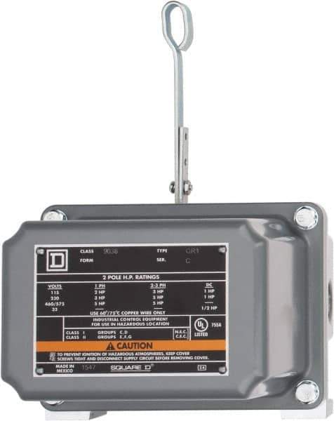 Square D - 7 and 9 NEMA Rated, DPST, Float Switch Pressure and Level Switch - 575 VAC, Line-Load-Load-Line Terminal - Eagle Tool & Supply