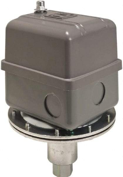 Square D - 1 NEMA Rated, DPST, 3 inHg to 8 inHg, Vacuum Switch Pressure and Level Switch - Adjustable Pressure, 480 VAC, Screw Terminal - Eagle Tool & Supply