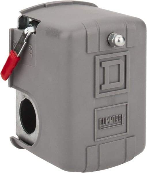 Square D - 1 and 3R NEMA Rated, 70 to 150 psi, Electromechanical Pressure and Level Switch - Fixed Pressure, 575 VAC, L1-T1, L2-T2 Terminal, For Use with Square D Pumptrol - Eagle Tool & Supply