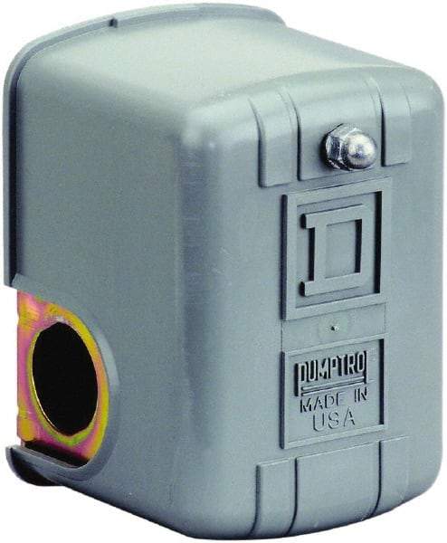 Square D - 1 and 3R NEMA Rated, 40 to 100 psi, Electromechanical Pressure and Level Switch - Fixed Pressure, 575 VAC, L1-T1, L2-T2 Terminal, For Use with Square D Pumptrol - Eagle Tool & Supply