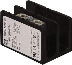 Square D - 2 Poles, 250 (Aluminium), 310 (Copper) Amp, Phenolic Power Distribution Block - 600 VAC, 1 Primary Connection - Eagle Tool & Supply