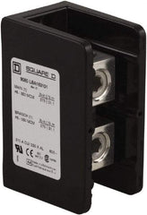 Square D - 1 Pole, 255 (Copper) Amp, Phenolic Power Distribution Block - 600 VAC, 1 Primary Connection - Eagle Tool & Supply