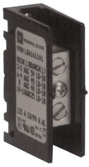 Square D - 1 Pole, 115 (Copper), 90 (Aluminium) Amp, Thermoplastic Power Distribution Block - 600 VAC, 1 Primary Connection - Eagle Tool & Supply