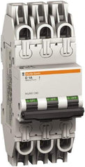 Schneider Electric - 10 Amp, 277 VAC, 3 Pole, Miniature Circuit Breaker - Thermal Magnetic Trip, 10 kA at 277 VAC Breaking Capacity, 74mm Deep x 141mm High x 54mm Wide - Eagle Tool & Supply