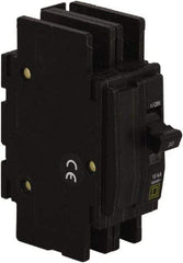 Square D - 80 Amp, 120/240 VAC, 2 Pole, DIN Rail Mounted, Flush Mount, Surface Mount Miniature Circuit Breaker - Thermal Magnetic Trip, 10 kA at 120/240 VAC Breaking Capacity, 14-2 (Aluminum), 14-2 (Copper) AWG, 74mm Deep x 103mm High x 19mm Wide - Eagle Tool & Supply