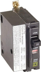 Square D - 20 Amp, 240 VAC, 1 Pole, Bolt On Miniature Circuit Breaker - 14-8 AWG - Eagle Tool & Supply