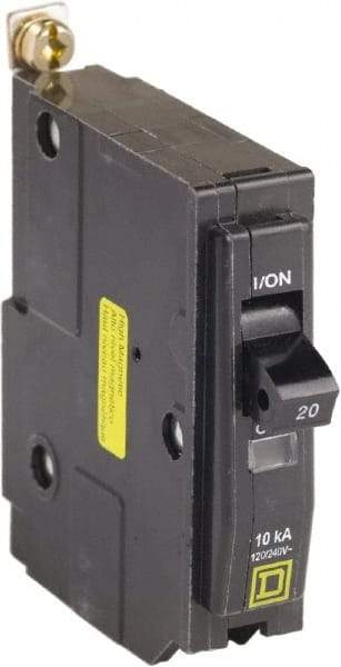 Square D - 20 Amp, 120 VAC, 1 Pole, Bolt On Miniature Circuit Breaker - 14-8 AWG - Eagle Tool & Supply