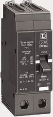 Square D - 30 Amp, 480Y/277 V, 2 Pole, Bolt On Miniature Circuit Breaker - 35 kA Breaking Capacity, 12, 14 AWG - Eagle Tool & Supply