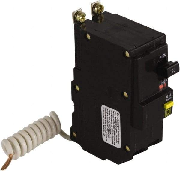 Square D - 20 Amp, 240 VAC, 2 Pole, Bolt On Residual Current Circuit Breaker with Overcurrent Protection - 12-8, 14-8 AWG - Eagle Tool & Supply