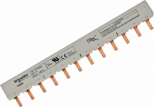 Schneider Electric - 65 Amp Circuit Breaker Combination Busbar - 10-3 AWG, Use with C60 Comb Busbars, N40 Comb Busbars - Eagle Tool & Supply