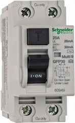 Schneider Electric - 25 Amp, 240 VAC, 2 Pole, Residual Current Device - Eagle Tool & Supply