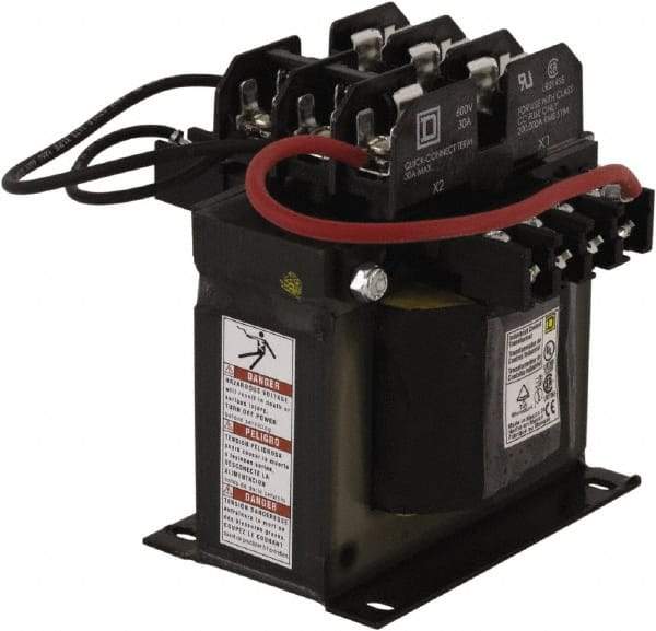 Square D - 1 Phase, 300 VA, Top Mount Fuse Block Control Transformer - 176°F Temp Rise - Eagle Tool & Supply