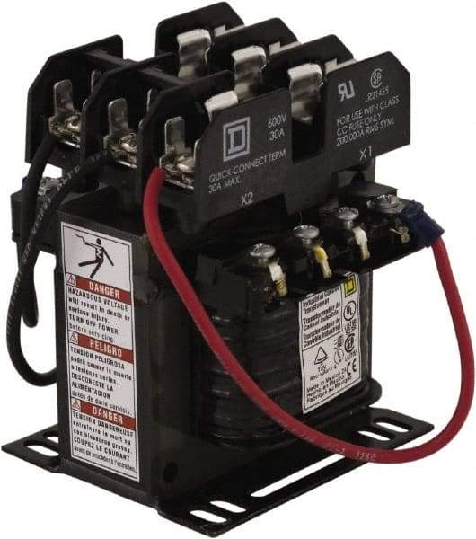 Square D - 1 Phase, 100 VA, Top Mount Fuse Block Control Transformer - 131°F Temp Rise - Eagle Tool & Supply