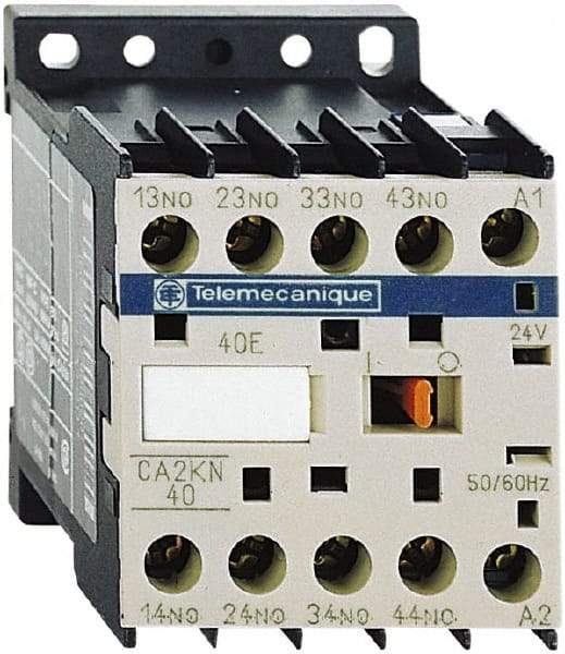 Schneider Electric - 4NO, 480 VAC at 50/60 Hz Control Relay - 17 V - Eagle Tool & Supply