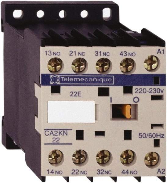 Schneider Electric - 4NO, 120 VAC at 50/60 Hz Control Relay - 17 V - Eagle Tool & Supply