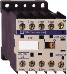 Schneider Electric - 2NC/2NO, 220-230 VAC at 50/60 Hz Control Relay - 17 V - Eagle Tool & Supply