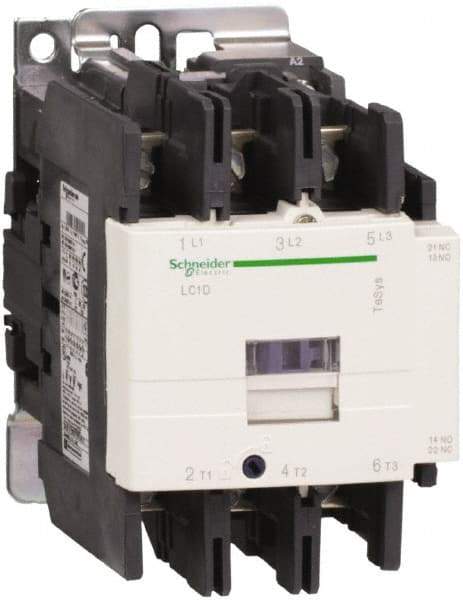 Schneider Electric - 3 Pole, 120 Coil VAC at 50/60 Hz, 80 Amp at 440 VAC, Nonreversible IEC Contactor - Bureau Veritas, CCC, CSA, CSA C22.2 No. 14, DNV, EN/IEC 60947-4-1, EN/IEC 60947-5-1, GL, GOST, LROS, RINA, RoHS Compliant, UL 508, UL Listed - Eagle Tool & Supply