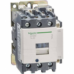 Schneider Electric - 3 Pole, 220 Coil VAC at 50/60 Hz, 50 Amp at 440 VAC and 80 Amp at 440 VAC, Nonreversible IEC Contactor - Exact Industrial Supply