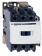 Schneider Electric - 3 Pole, 480 Coil VAC at 60 Hz, 40 Amp at 440 VAC and 60 Amp at 440 VAC, Nonreversible IEC Contactor - 1 Phase hp: 3 at 115 VAC, 5 at 230/240 VAC, 3 Phase hp: 10 at 200/208 VAC, 10 at 230/240 VAC, 30 at 460/480 VAC, 30 at 575/600 VAC - Eagle Tool & Supply