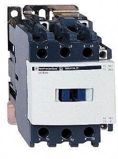 Schneider Electric - 3 Pole, 120 Coil VAC at 60 Hz, 50 Amp at 440 VAC and 80 Amp at 440 VAC, Nonreversible IEC Contactor - 1 Phase hp: 3 at 115 VAC, 7.5 at 230/240 VAC, 3 Phase hp: 15 at 200/208 VAC, 15 at 230/240 VAC, 40 at 460/480 VAC, 40 at 575/600 VAC - Eagle Tool & Supply