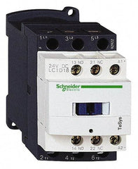 Schneider Electric - 3 Pole, 48 Coil VAC at 50/60 Hz, 18 Amp at 440 VAC and 32 Amp at 440 VAC, Nonreversible IEC Contactor - 1 Phase hp: 1 at 115 VAC, 3 at 230/240 VAC, 3 Phase hp: 10 at 460/480 VAC, 15 at 575/600 VAC, 5 at 200/208 VAC, 5 at 230/240 VAC - Eagle Tool & Supply