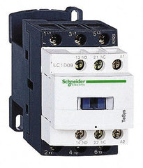 Schneider Electric - 3 Pole, 115 Coil VAC at 50/60 Hz, 25 Amp at 440 VAC and 9 Amp at 440 VAC, Nonreversible IEC Contactor - 1 Phase hp: 0.5 at 115 VAC, 1 at 230/240 VAC, 3 Phase hp: 2 at 200/208 VAC, 2 at 230/240 VAC, 5 at 460/480 VAC, 7.5 at 575/600 VAC - Eagle Tool & Supply