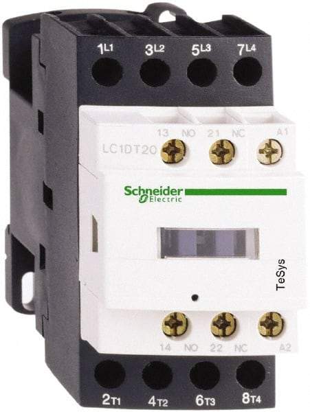 Schneider Electric - 4 Pole, 24 Coil VAC at 50/60 Hz, 32 Amp at 440 VAC, Nonreversible IEC Contactor - Bureau Veritas, CCC, CSA, CSA C22.2 No. 14, DNV, EN/IEC 60947-4-1, EN/IEC 60947-5-1, GL, GOST, LROS, RINA, UL 508, UL Listed - Eagle Tool & Supply