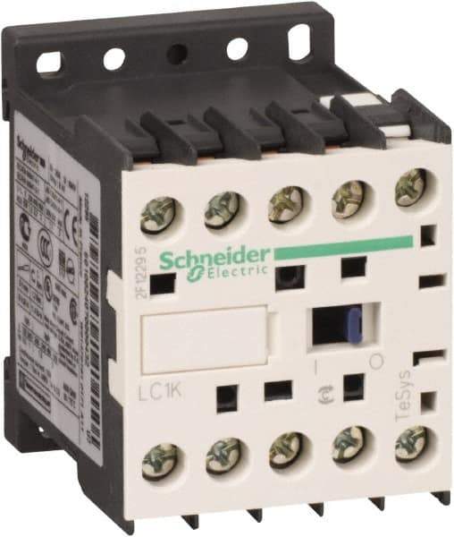 Schneider Electric - 3 Pole, 480 Coil VAC at 50/60 Hz, 6 Amp at 440 VAC, Nonreversible IEC Contactor - BS 5424, CSA, IEC 60947, NF C 63-110, RoHS Compliant, UL Listed, VDE 0660 - Eagle Tool & Supply