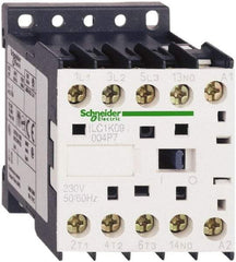 Schneider Electric - 4 Pole, 24 Coil VAC at 50/60 Hz, 16 Amp at 690 VAC and 20 Amp at 440 VAC, Nonreversible IEC Contactor - BS 5424, CSA, IEC 60947, NF C 63-110, RoHS Compliant, UL Listed, VDE 0660 - Eagle Tool & Supply