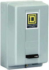 Square D - 3 Pole, 20 Amp Inductive Load, 440 Coil VAC at 50 Hz and 480 Coil VAC at 60 Hz, Definite Purpose Contactor - Phase 1 and Phase 3 Hp:  1.5 at 115 VAC, 3 at 230 VAC, 7.5 at 230 VAC, 7.5 at 460 VAC, 7.5 at 575 VAC, Enclosed Enclosure, NEMA 1 - Eagle Tool & Supply