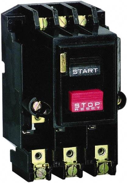 Square D - 2 Poles, M-0 NEMA, Open Pushbutton Manual Motor Starter - 1 hp at 115 VAC & 2 hp at 230 VAC, CSA & UL Listed - Eagle Tool & Supply