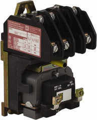 Square D - No Enclosure, 3 Pole, Electrically Held Lighting Contactor - 20 A (Tungsten), 30 A (Fluorescent), 440 VAC at 50 Hz, 480 VAC at 60 Hz, 3NO Contact Configuration - Eagle Tool & Supply