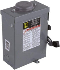 Square D - 30 Amp, 120/240 V, 2 Pole Fused Safety Switch - NEMA 3R, 2 hp at 120 VAC, 3 hp at 240 VAC (Single Phase), DPST Contact Form - Eagle Tool & Supply